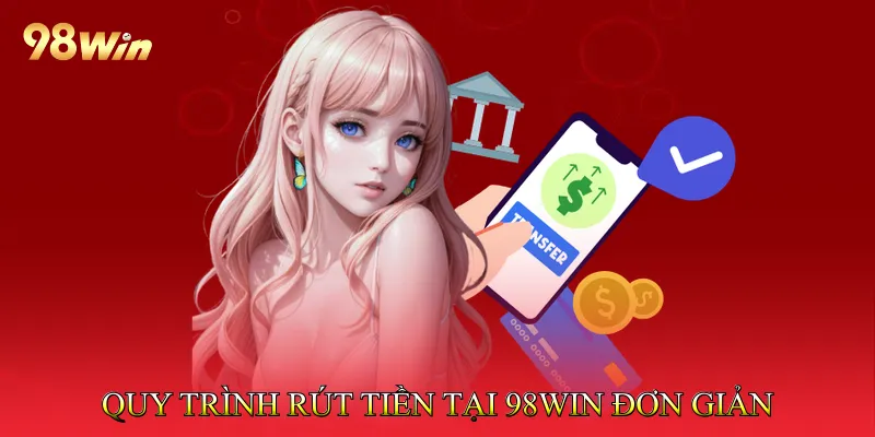 Quy trình rút tiền tại 98win đơn giản nhanh chóng
